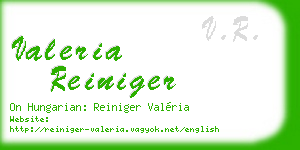 valeria reiniger business card